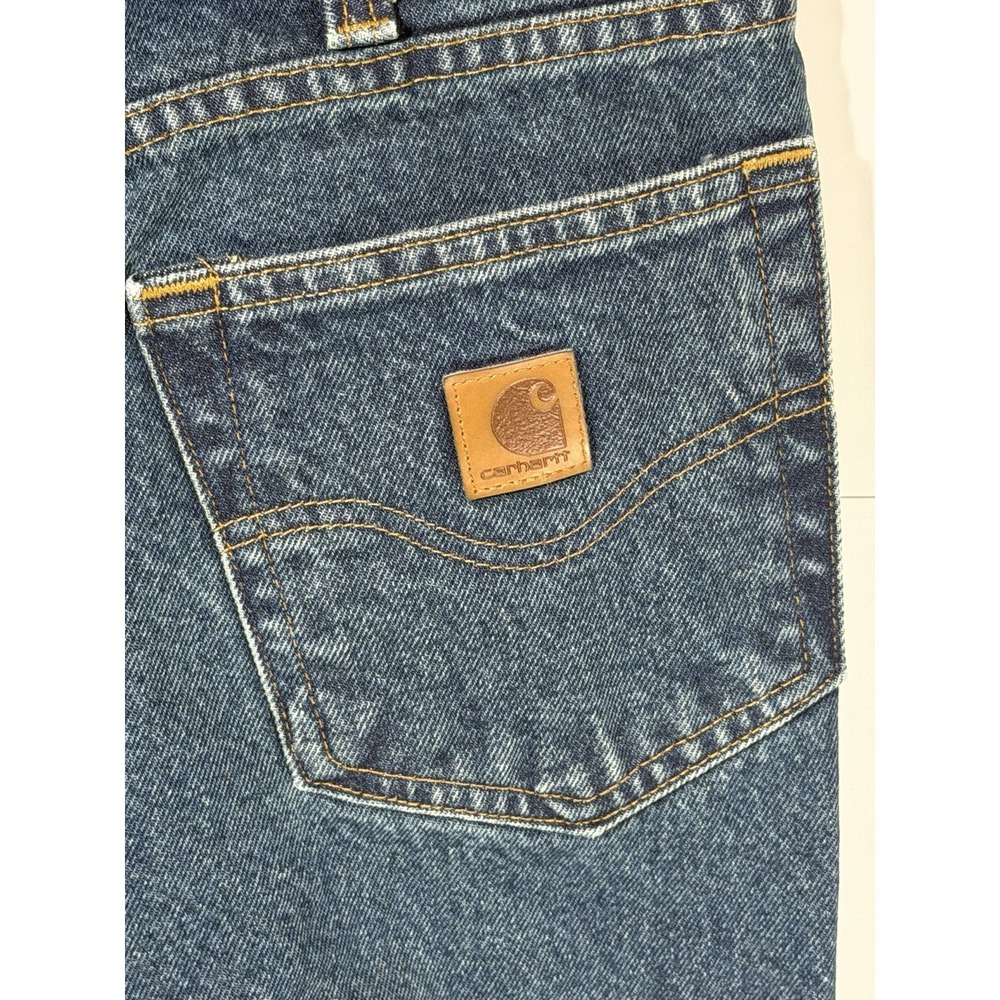 Carhartt B450-DVB Relaxed Fit Jeans Mens 36x30 Blue Denim Workwear - Picture 5 of 5